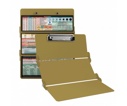 WhiteCoat Clipboard® Trifold - Tactical Brown Nursing Edition